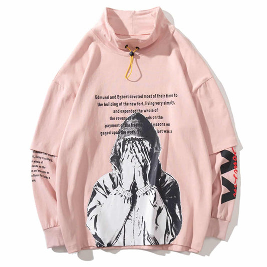 pink hoodie streetwear