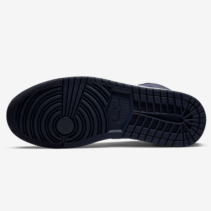Air Jordan 1 Mid Obsidian Sanded Purple Bottom Sole