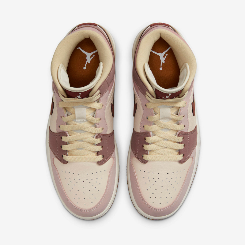Jordan 1 Mid SE Dark Pony Smoky Mauve upper look
