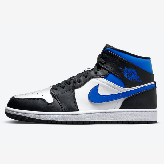 Jordan 1 Mid White Black Racer Blue