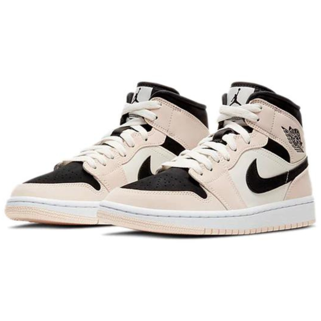 Pair of Nike WMNS Air Jordan 1 Mid “Barely Orange”